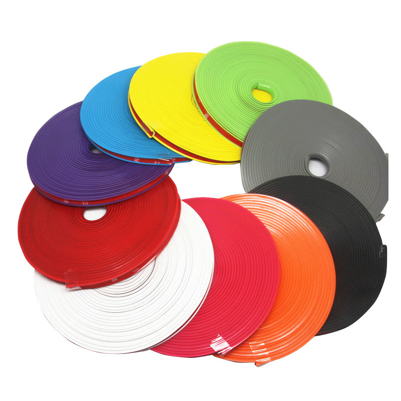 Automobile wheel hub protective sticker protective strip tire rim anti-scratch strip anti-scratch decorative strip anti-collision strip color rubber strip