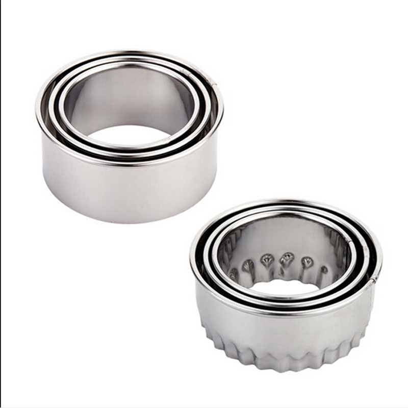 Stainless steel dumpling wrapper mould dumpling making tool pressing dumpling wrapper cutting dumpling wrapper three-piece stall