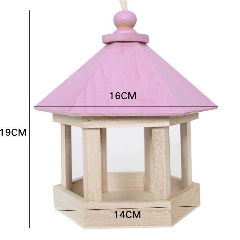 木製鳥の巣ツリーフィーダー牧歌的な鳥の家オウムケージ DIY 子供の木製巣おもちゃカラフルな|undefined