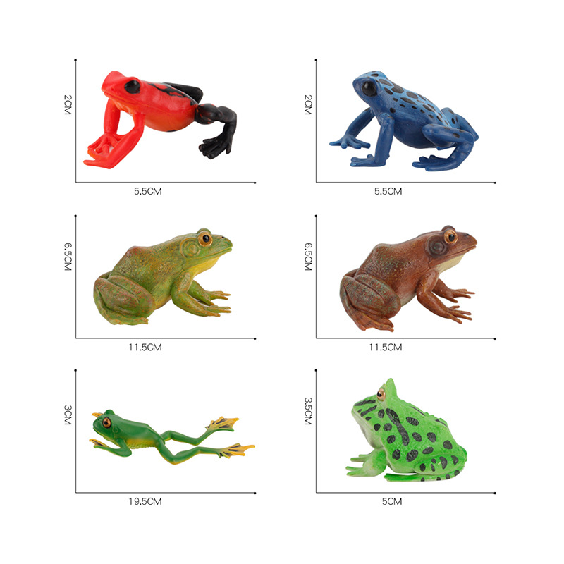 外贸热销仿真野生两栖动物模型青蛙树蛙牛蛙蟾蜍田鸡玩具认知摆件