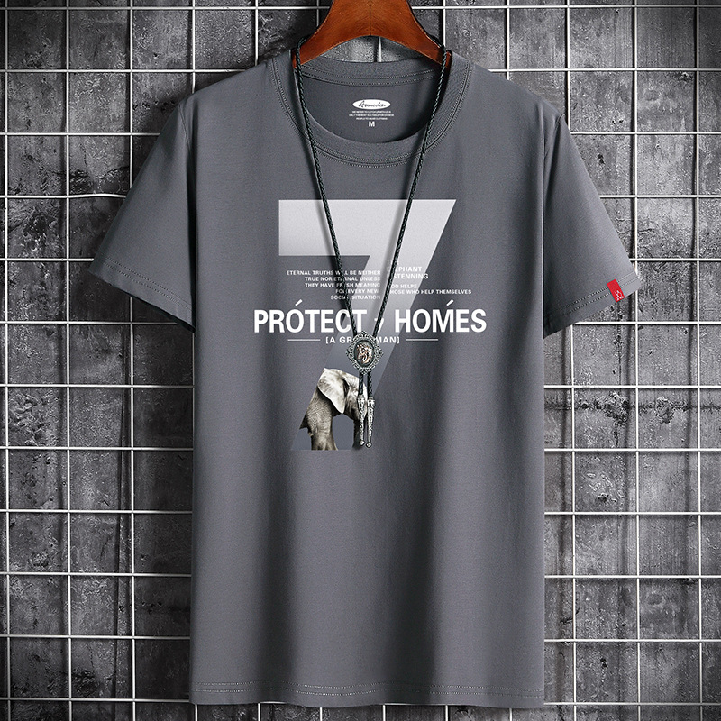 Short-sleeved T-shirt Men's Summer Men's Half-sleeved New Casual Students Inner plus size Top Base Shirt Cross-border Wholesale