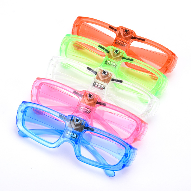 Cross-border luminous glasses bar party concert props fluorescent LED flash blinds cheer toys wholesale
