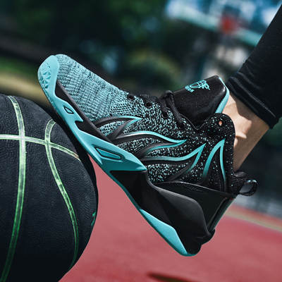 2022 Men's Shoes Large Size Mesh Breathable Sneakers Basketball Casual Shoes Teenager All-match Trendy Running Shoes Cross-Border