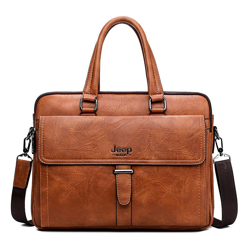 Business handbag men's New 2023 Summer Jeep shoulder crossbody bag live popular large capacity computer bag
