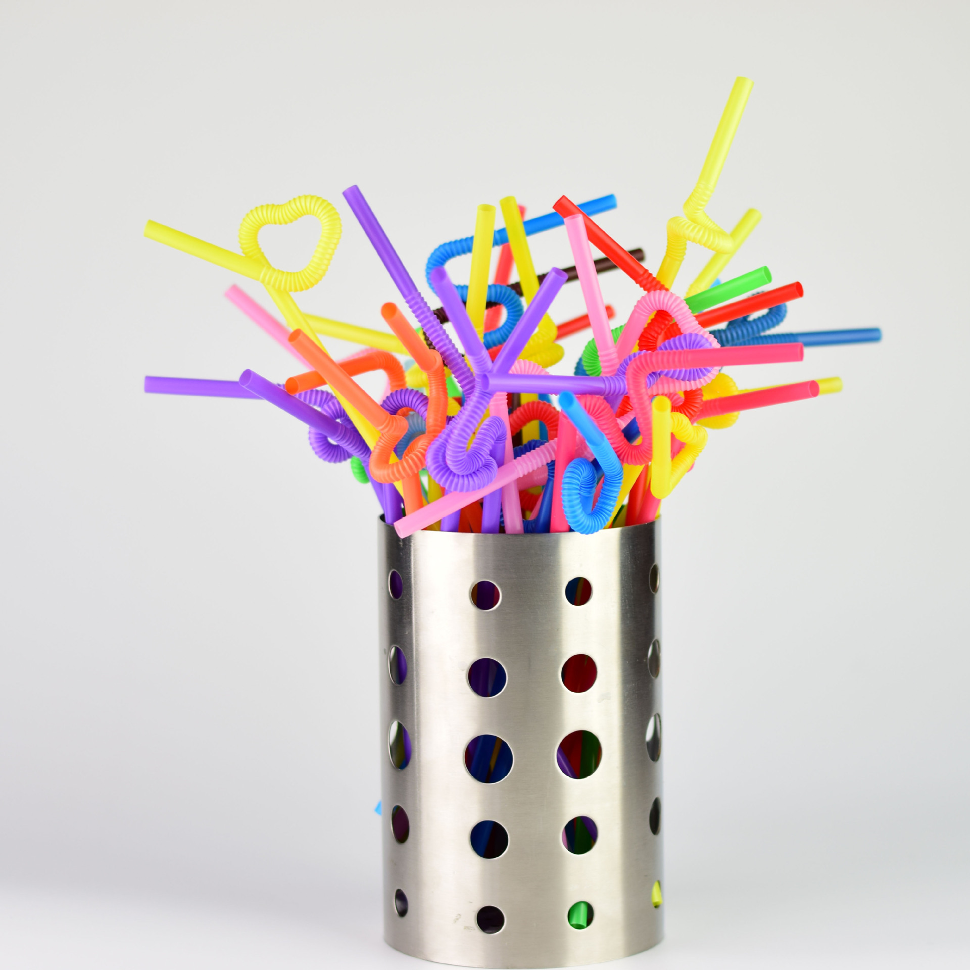 Factory direct disposable art straw color transparent black bendable DIY shape food grade length 26cm
