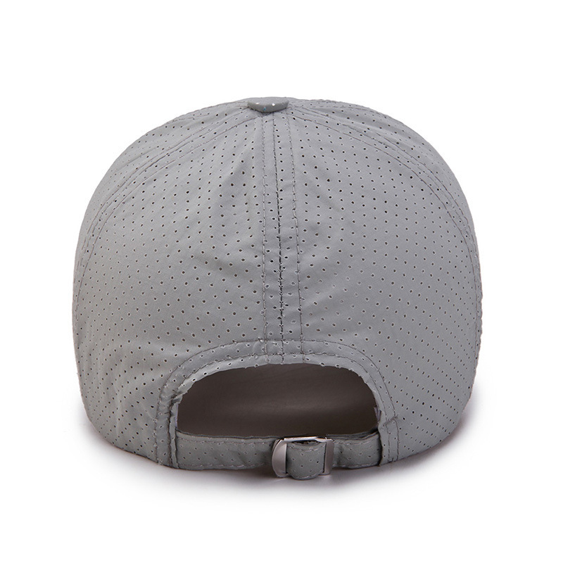 Quick-drying hat men's spring and summer outdoor sports breathable peaked cap Women's Korean-style simple perforated mesh baseball cap