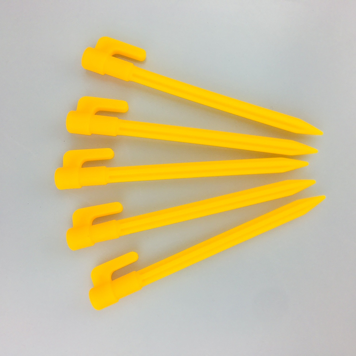 Cross-border Amazon outdoor camping tent canopy ground nail beach mat windproof fixed yellow plastic ground nail