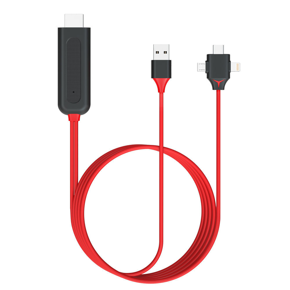 Hot sale L7-8 mobile phone lightning to hdmi three-in-one Universal HD cable Android type c same screen cable