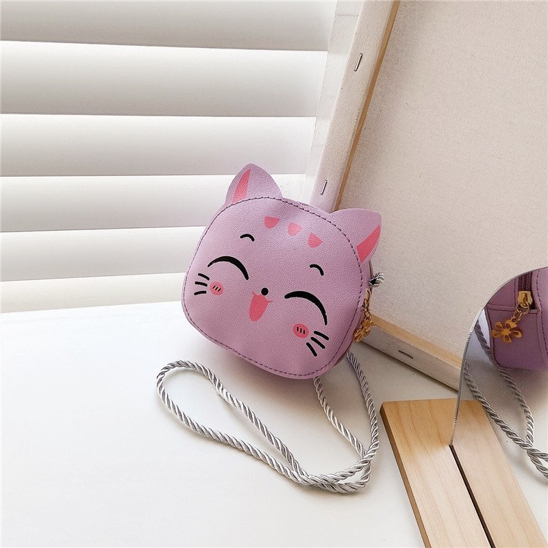 かわいい子供用バッグ斜めがけバッグ2020冬の新ファッションファッション子猫洋気ミニ小銭入れ|undefined