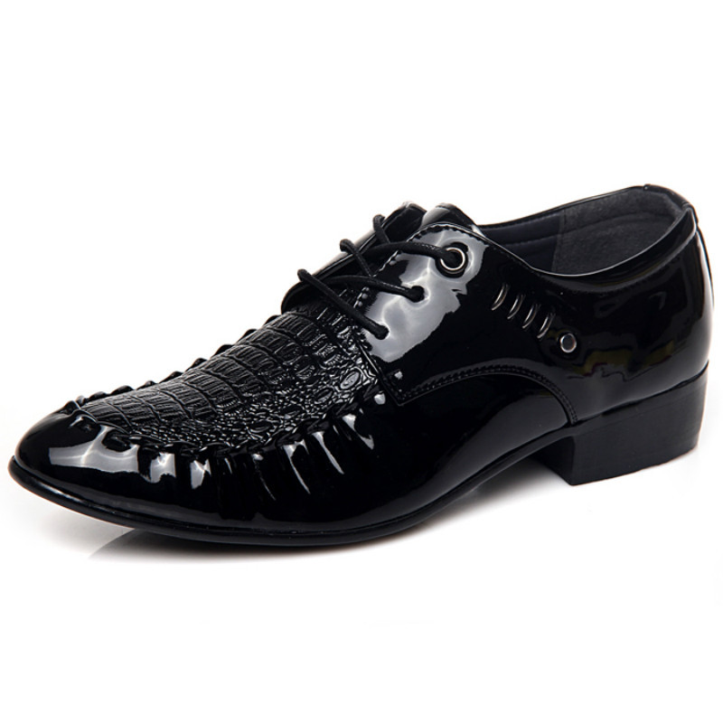 Spring and Autumn New Men's Leather Shoes British Business Korean Fashion Dress Casual Shoes Men's Shoes Lace-up a generation of hair