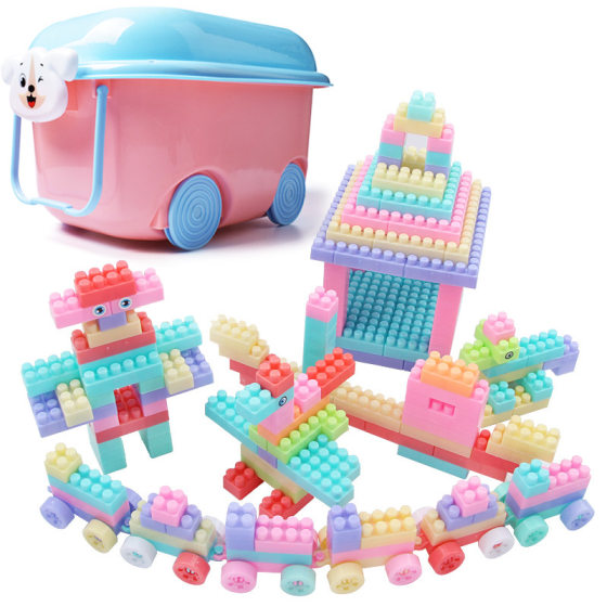 Children's Large Granular Building Blocks Plastic Toys 3-6 Years Old Intelligence Boys and Girls 2 Years Old Baby Assembled Assembled