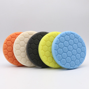 5 inch 6 inch car beauty waxing polishing disc honeycomb round edge sponge wheel mirror reduction self-staining sponge grinding disc