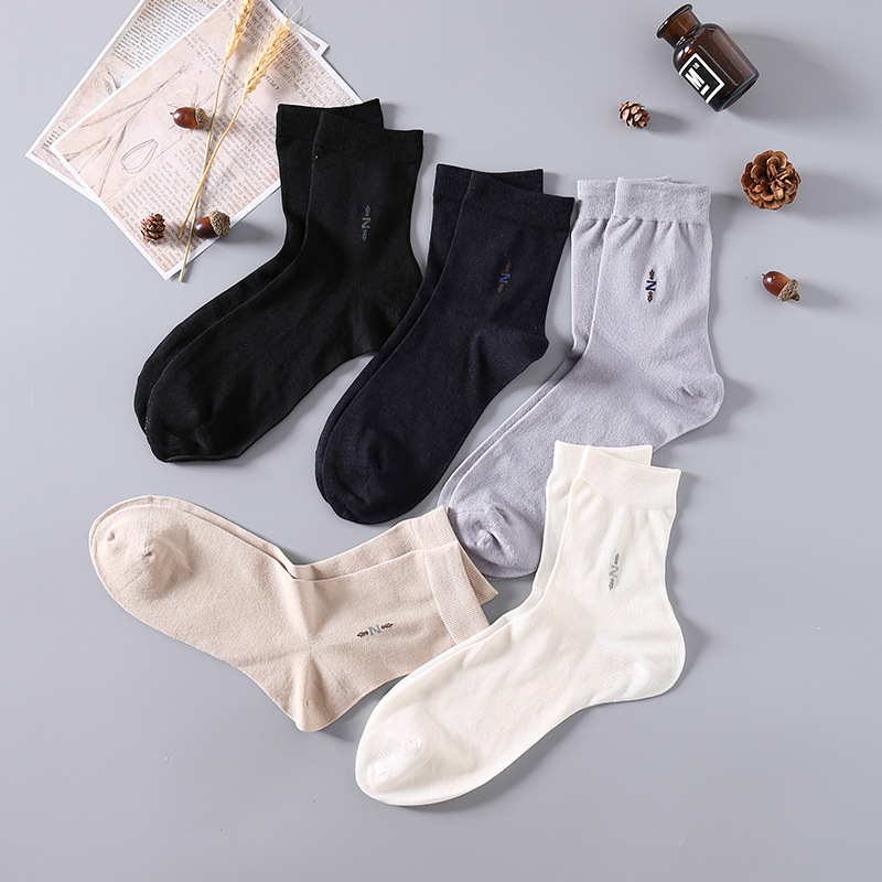 Hot Foreign Trade Export Silk Men's Socks Healthy Foot-raising Silk Socks Spring Summer Autumn Men's Silk Single Socks