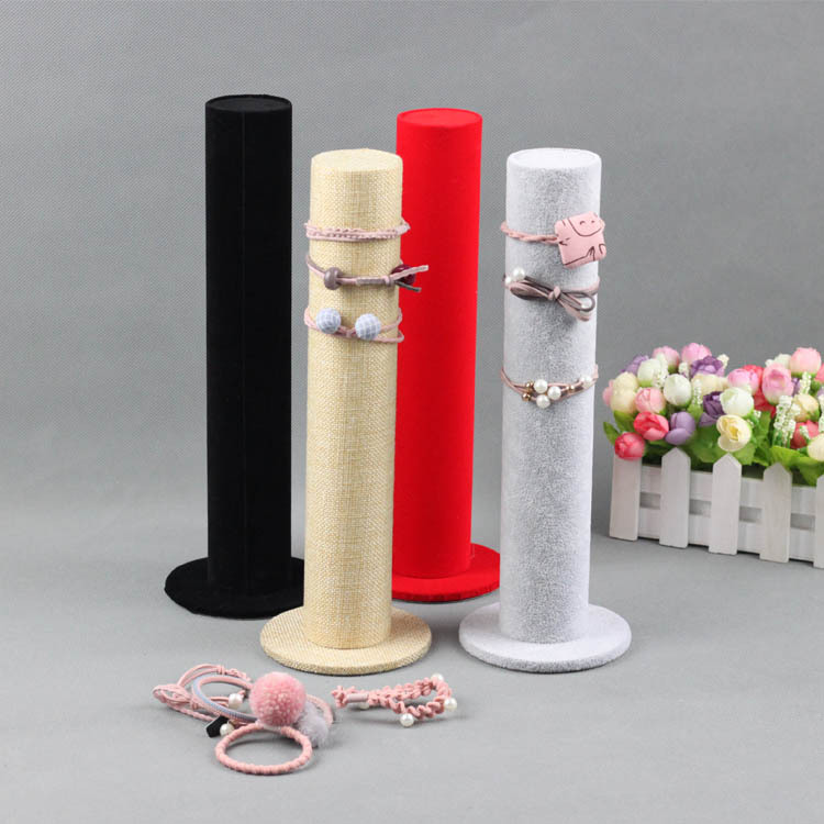 Flannel Head Rope Rubber Tendon Display Rack Bead String Watch Hair Ring Storage Rack Jewelry Store Counter Facing Tianzhu Stand