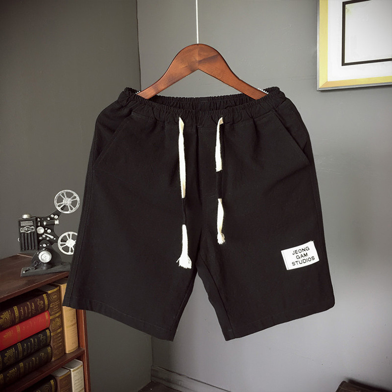 Pants men's cotton and linen cropped pants men's summer sports beach shorts casual pants linen shorts plus size