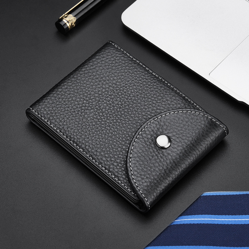 Leather Wallet Driver's License Holster Men's Large Capacity Card Holder Driving License Two-in-One Multi-Card Protective Cover