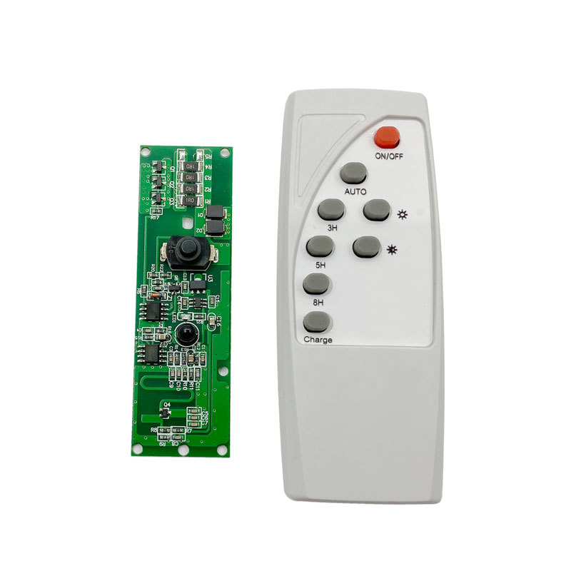 With remote control 3.2V3.7V light control + radar human body induction solar lamp circuit board solar LED driver board