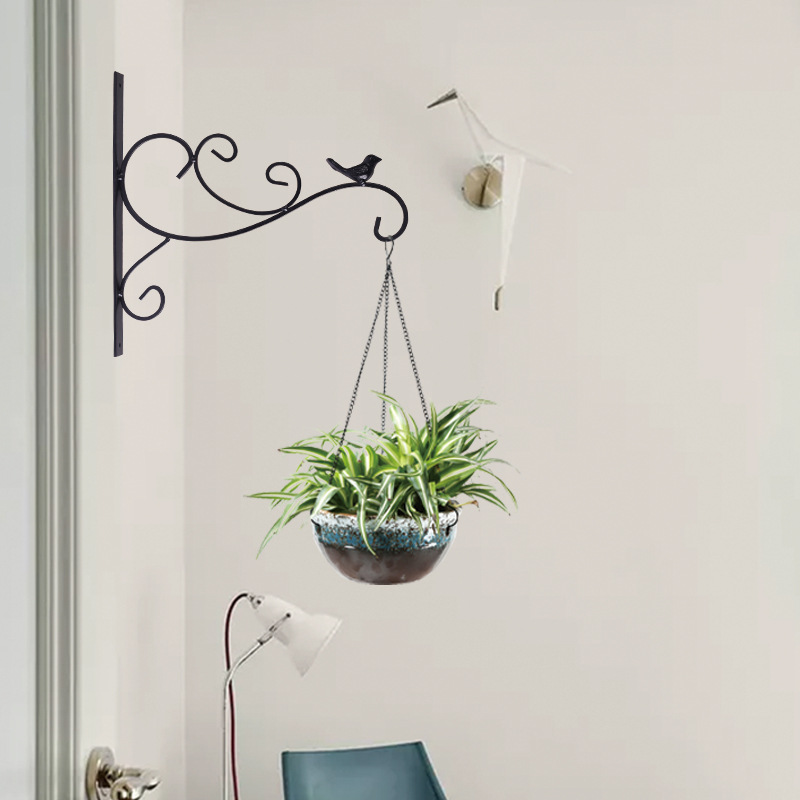 Simple Wrought Iron Wall-mounted Bracket Home Hanging Balcony Chlorophyllum Green Diet Meat Flower Pot Rack Chlorophyllum Flower Rack Hook