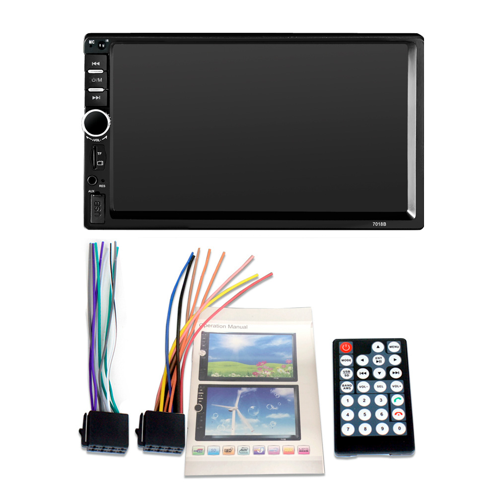 Cross-border 7-inch HD Bluetooth car MP5 player mobile phone interconnection Bluetooth hands-free reversing camera 7018B