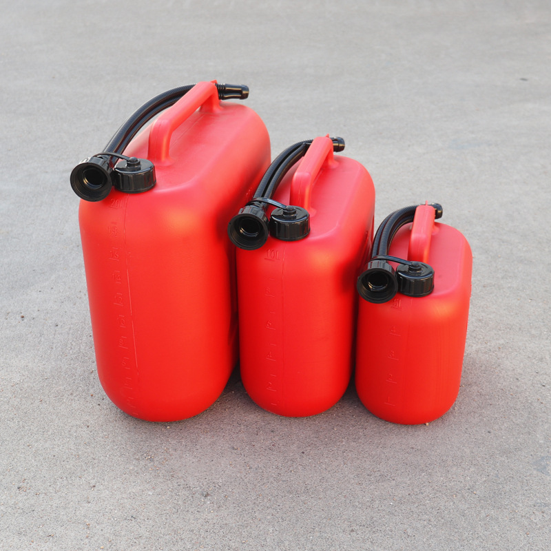 Заводская прямая утолщенная бензиновая бочка HDPE оптом Красная Пластиковая дизельная бочка 10 литров Красная Пластиковая масляная бочка