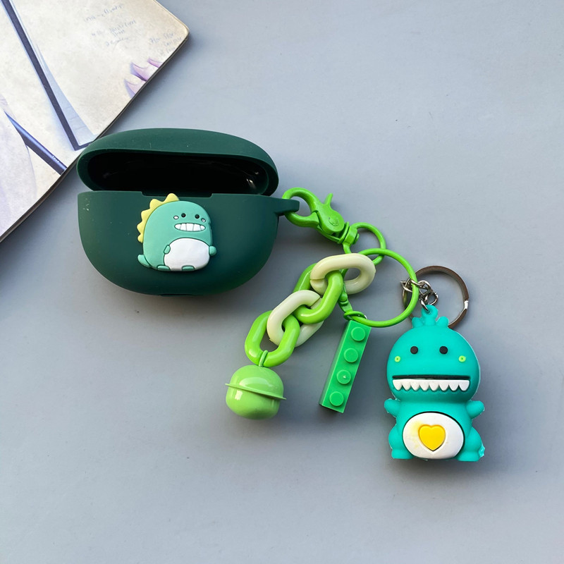 Suitable for HONOR HONOR Pro Real Wireless Bluetooth headset protective case dinosaur silicone soft case