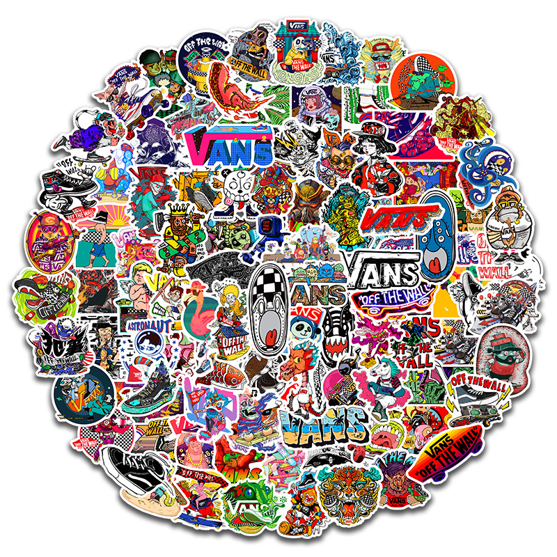 Personalized fashion brand skateboard graffiti stickers suitcase car refrigerator motorcycle decorative stickers waterproof wholesale