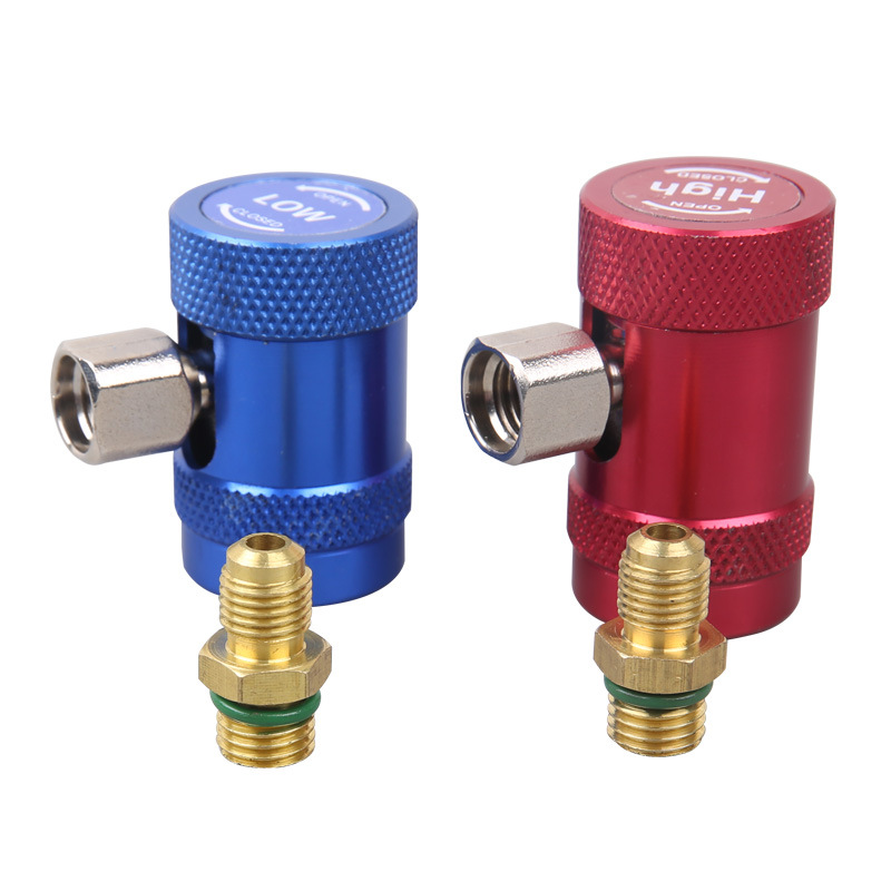 R134aR1234yf adjustable quick connector refrigerant fluorination Connector tool car air conditioner 134a adapter