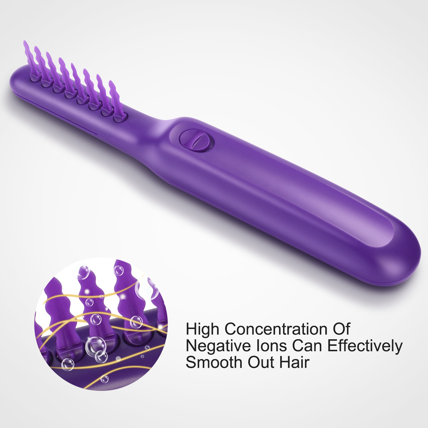 Anti-knot rotating comb Electric Detangling Brush multi-functional wet and dry hair comb