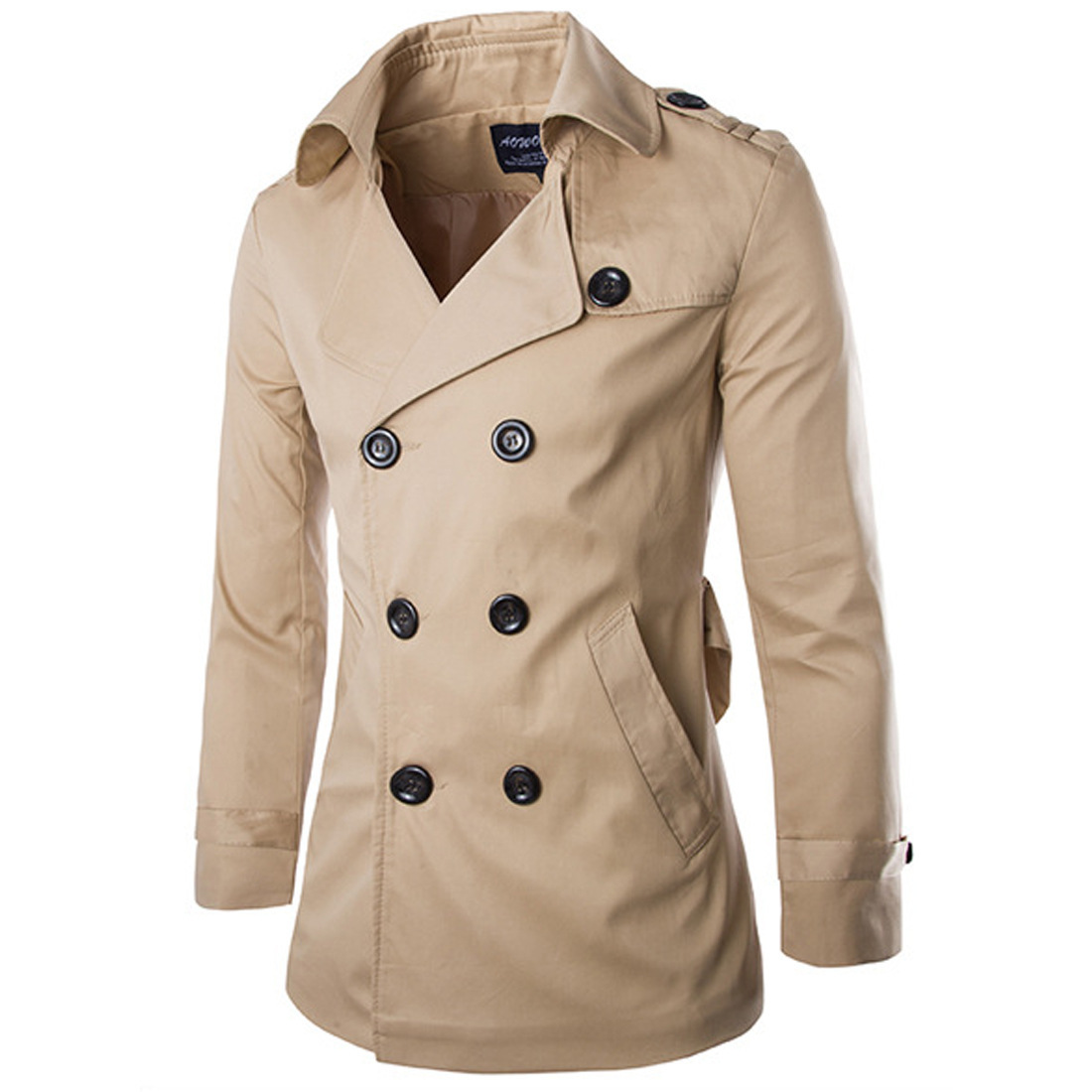 2020 new foreign trade Men's trench coat aowofs cotton double-breasted boutique coat British temperament Y016