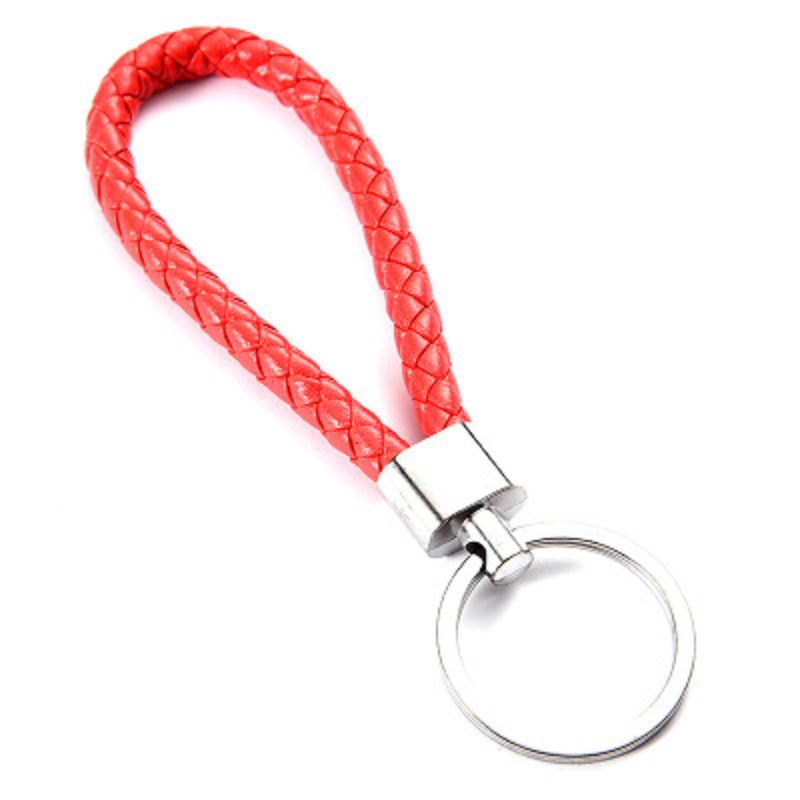 Creative woven leather rope key chain leather key rope accessories couple car pendant activities small gifts wholesale