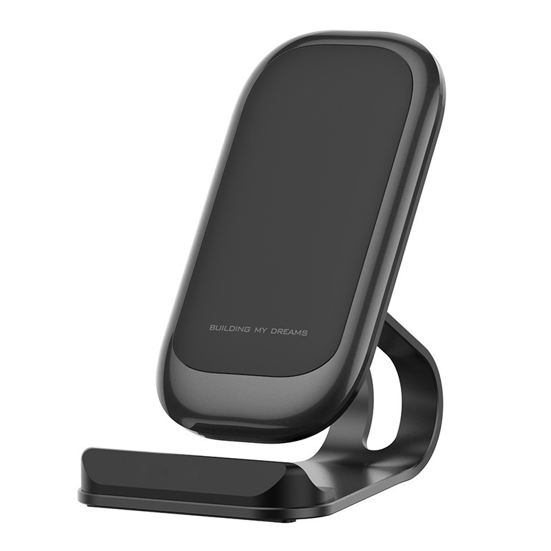 Suitable for Huawei and Apple mobile phone wireless charging 15W dual coil metal desktop vertical wireless charger