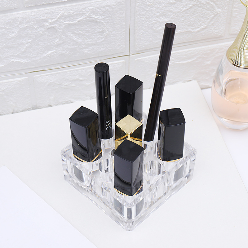 Mini Lipstick Rack Plum Blossom Transparent Makeup Tool Storage Box Heart-shaped Crystal Acrylic Makeup Box