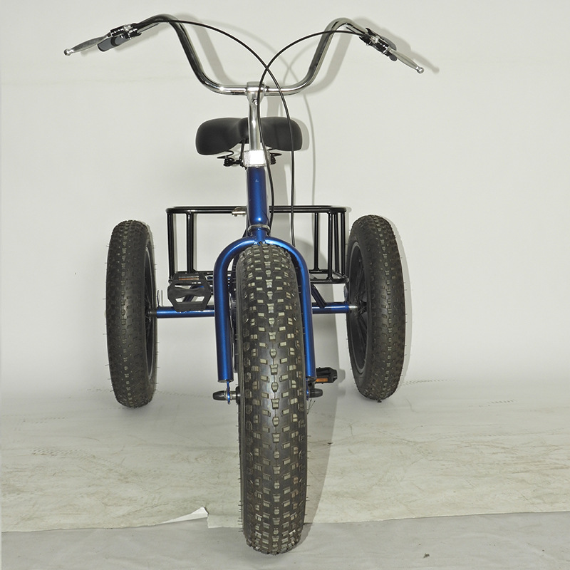 Pedal tricycle human fat tire 4.0 variable speed tricycle snow tricycle rickshaw wholesale