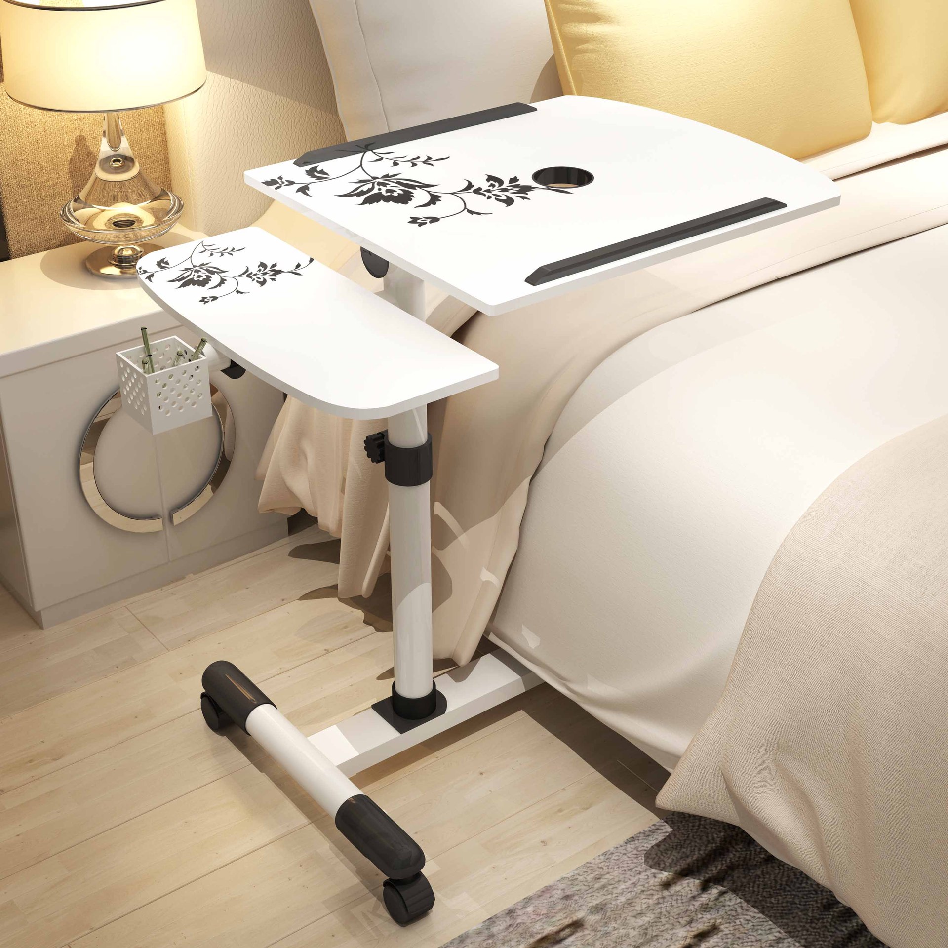 Nuoyi Home Mobile Lifting Rotating Lazy Simple Floor Bedroom Learning Laptop Desk Bedside Table Word