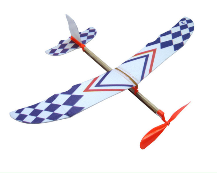 Small Lei niao rubber band power aircraft model aircraft model two-wing aircraft rubber band power aircraft factory wholesale