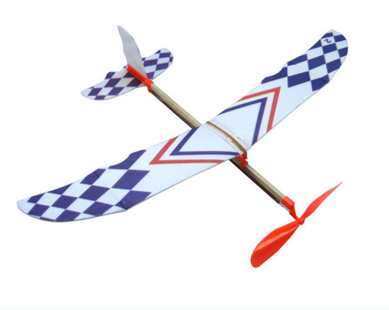 Small Lei niao rubber band power aircraft model aircraft model two-wing aircraft rubber band power aircraft factory wholesale