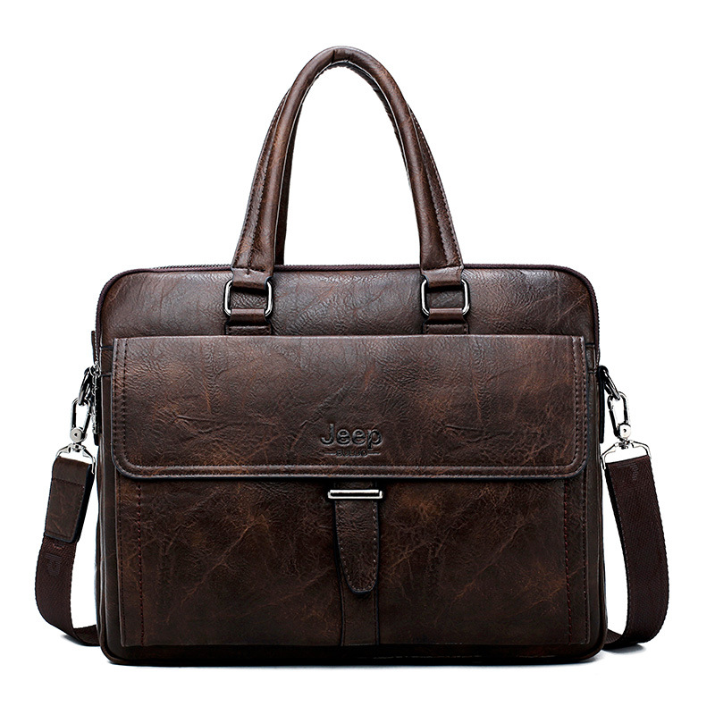 Business handbag men's New 2023 Summer Jeep shoulder crossbody bag live popular large capacity computer bag