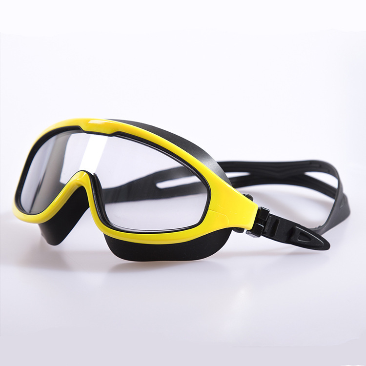 HD new goggles flat/myopia waterproof anti-fog adult unisex large frame swimming glasses spot