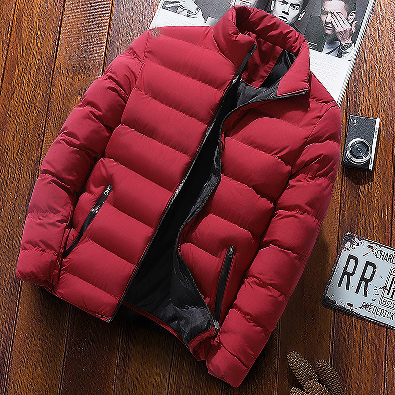 AliExpress Amazon winter thickened sports cotton-padded coat men's stand collar cardigan outdoor cotton-padded jacket casual jacket warm men