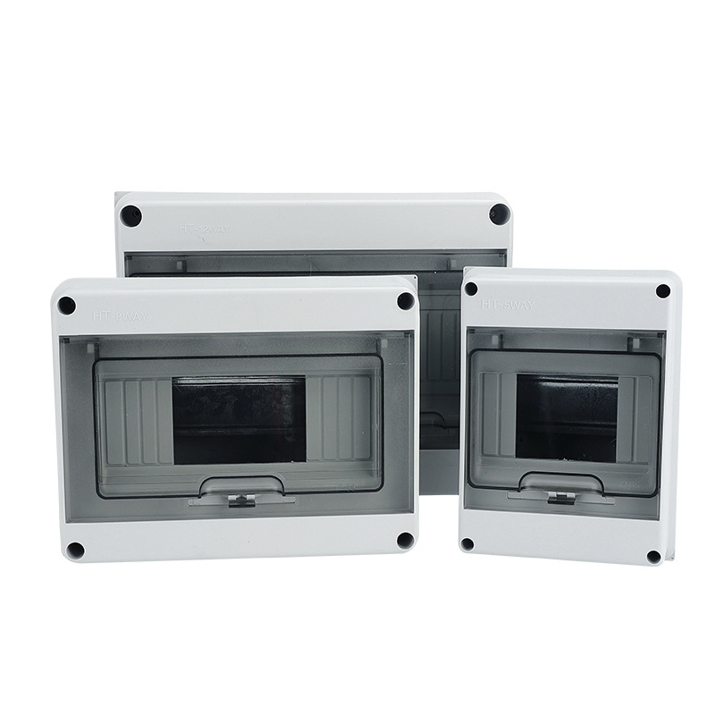 Outdoor Waterproof Switch Box HT-5-position Plastic Rainproof Distribution Box Outdoor Small 8-circuit Empty Open Box 12p Open