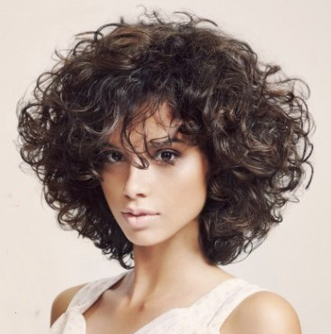 European and American wig short curly hair Women's African curly hair fluffy face-fixing fake head cover high temperature silk wholesale