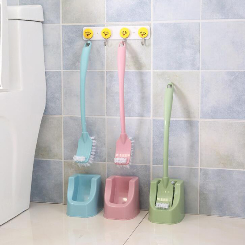 Toilet Brush Set Wall-mounted No Dead Angle Toilet Brush Squatting Pit Household Nordic Wall-mounted Creative Cleaning Brush