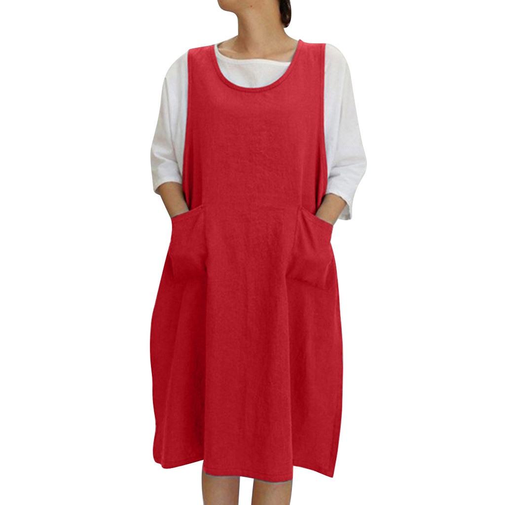 Fashion 2021 spring cross-border supply of national style retro women's cotton round neck large pendulum dress manufacturers wholesale