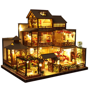 diy hut manufacturers wholesale P-006 Ya Quan Yu Ting assembled toys birthday Christmas gift building model handmade