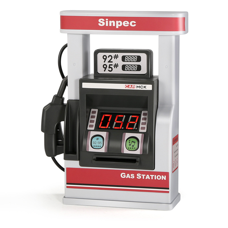 Talking Children's Gas Station Toy Simulation Car Swipe Card Automatic Tanker Music Play House Puzzle Early Education