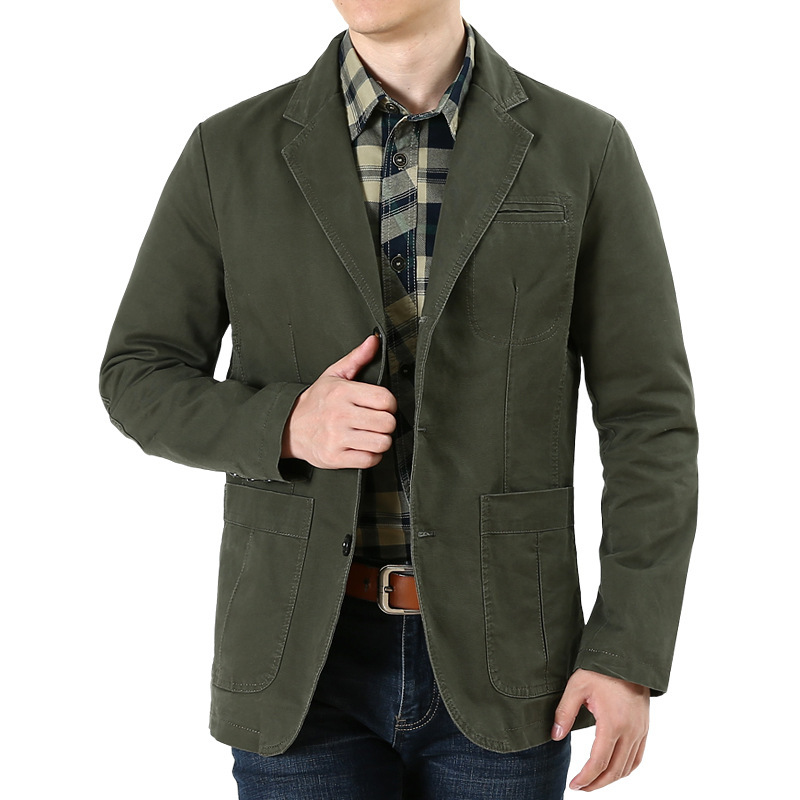 New Spring Washed Casual Suit Jacket Men's Loose Large Size Men's Casual Suit Hot Selling
