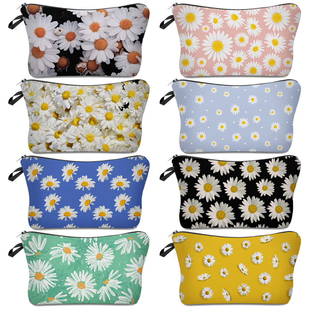2020 New Amazon Hot Selling Daisy Makeup Bag Multi-functional Women Dumpling Makeup Bag Storage Wash Bag