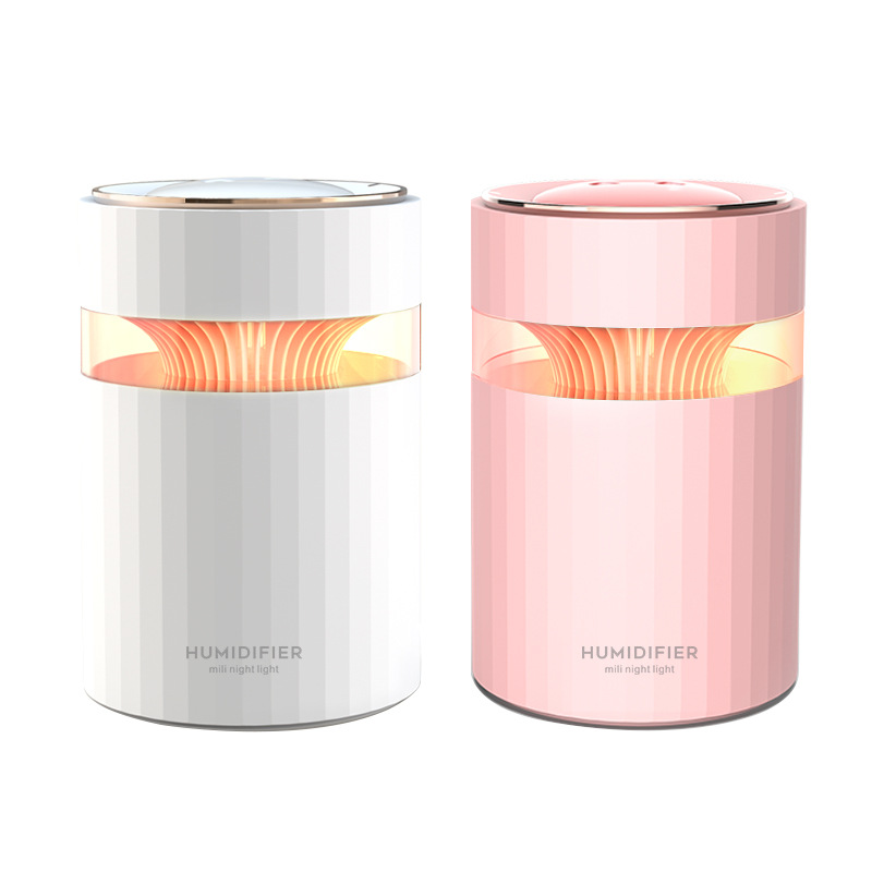 Dazzle double nozzle humidifier colorful lights usb large capacity home silent office bedroom air humidifier