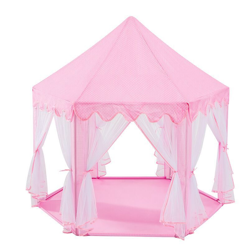 Children's Indoor Sheer Hexagonal Tent Baby Decorative Playhouse Princess Play Castle Tent Toy House