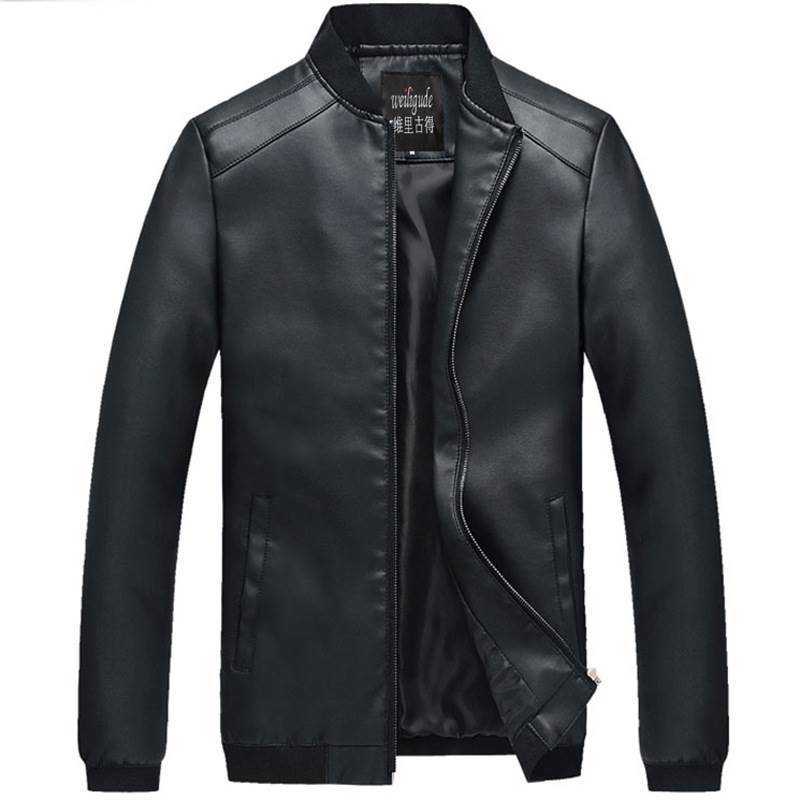 Men's Leather Jacket Spring and Autumn New Arrival Leather Jacket Men's Fashionable Motorcycle PU Leather Jacket Coat Korean Style Leather Jacket for Young Men